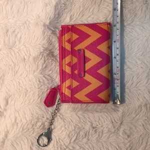 VERA BRADLEY Pink Orange Change Purse Wallet 🩷 ID Holder